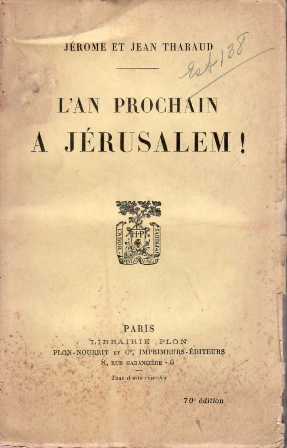 Imagen del vendedor de L an prochain a Jrusalem! a la venta por Librera y Editorial Renacimiento, S.A.