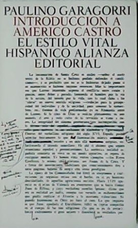 Imagen del vendedor de Introduccin a Amrico Castro. El estilo vital hispnico. a la venta por Librera y Editorial Renacimiento, S.A.