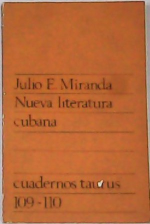 Imagen del vendedor de Nueva literatura cubana. a la venta por Librera y Editorial Renacimiento, S.A.