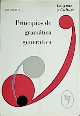 Seller image for Principios de gramtica generativa. for sale by Librera y Editorial Renacimiento, S.A.