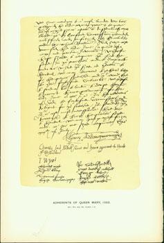 Imagen del vendedor de Adherents Of Queen Mary (Henry Neville, Lord Abergavenny, Charles Neville, Lord Neville, Sir Thomas Wyatt, Sir Nicholas Pelham, et al), 1553; facsimile of manuscript. From Universal Classic Manuscripts: Facsimiles From Originals in the Department of Manuscripts, British Museum. a la venta por Wittenborn Art Books