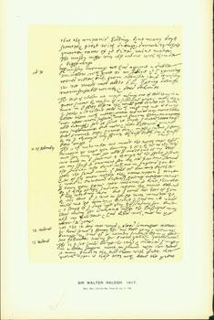 Sir Walter Raleigh, 1617, Journal of Second Voyage to Guiana; facsimile of manuscript. From Unive...