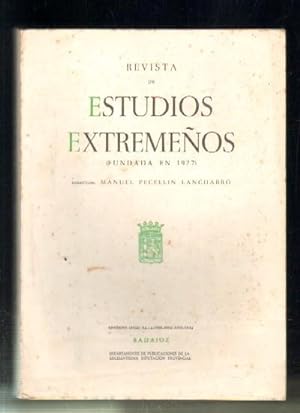 Imagen del vendedor de REVISTA DE ESTUDIOS EXTREMEOS. TOMO XLV. NUM.III. AO 1988. a la venta por Librera Raimundo