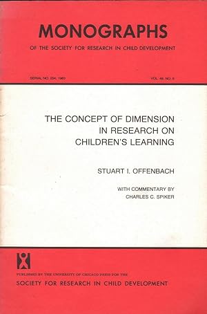 Seller image for The Concept of Dimension in Research on Children's Learning for sale by Mr Pickwick's Fine Old Books