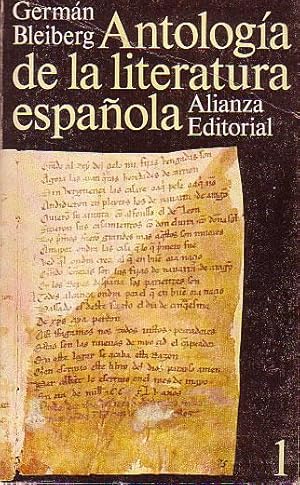 Antologia de la literatura espanola:1. Siglo XI al XVII