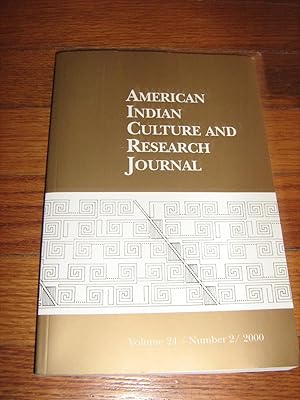 Imagen del vendedor de American Indian Culture and Research Journal: Volume 24 / Number 2 / 2000 a la venta por Friendly Used Books