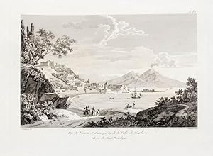 Seller image for Kupferstich-Ansicht von Baugean nach Bourgeois. Vue de Vesuve et d'une partie de la Ville de Naples. Prise du Mont Pausilippe. for sale by Antiquariat Thomas Rezek