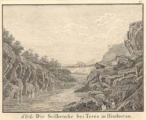 862. Die Seilbrücke bei Teree in Hindostan.