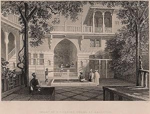 Court of a Turkish House at Salahyeh. Fisher, Son & Co. London & Paris, 1838.