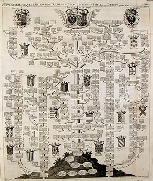 Carte genealogique de la maison d'Autriche, avec les Branches des differents Princes de l'Europe ...