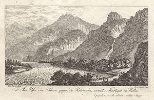 Am Ufer der Rhone gegen die Pissewache, unweit Martigni in Wallis. Episoden v. Fr. Brun 1. Bd. S....