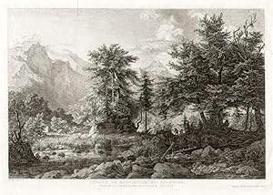 Gegend am Koenigssee bei Salzburg. Angekauft vom Saechsischen Kunstvereine auf das Jahr 1835. Ori...