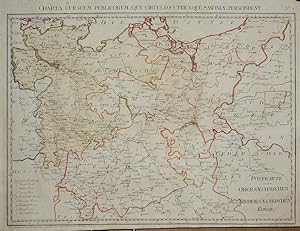 Postkarte von dem Obersaechsischen und Niedersaechsischen Kreise Charta cursuum publicorum, qui c...