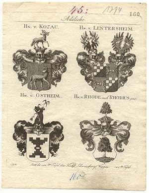 Hn. v. KOZAU. - Hn. v. LENTERSHEIM. - Hn. v. OSTHEIM. - Hn.v.RHODE auch RHODIUS gent. Statt der 1...