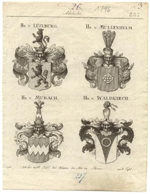 Hn. v. Lüzburg. - Hn. v. Müllenheim. - Hn. v. Murach. - Hn. v. Waldkirch. Statt der 219ten Tafel ...