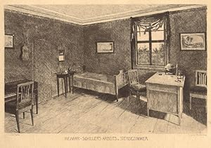 Bild des Verkufers fr Weimar - Schiller's Arbeits u. Sterbezimmer. zum Verkauf von Antiquariat Gallus / Dr. P. Adelsberger