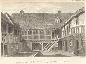 Ancient Inn at the Corner of Spicer Street, St. Albans. Gent. Mag. Vol. XXIV. Sept. 1845.