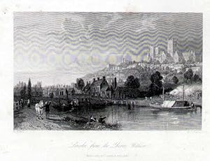 Lincoln, from the River Wilham. Fisher, Son & Co. London & Paris, 1840.