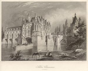 Schloss Chénonceaux. (Touraine.). Druck u. Verlag d. Englischen Kunstanstalt v. A. H. Payne Leipz...