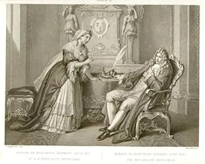 Madame de Maintenon instruit Louis XIV. qu'il n'était plus invincible. Madama di Maintenon inform...