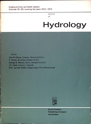 Seller image for Cumulative author index; Volumes 16-20; covering the years 1972-1973 Journal of Hydrology for sale by books4less (Versandantiquariat Petra Gros GmbH & Co. KG)