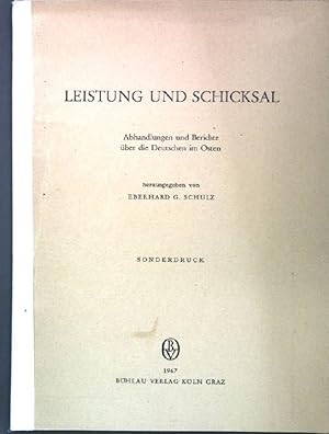 Bild des Verkufers fr Der Ansiedlungsvorgang nach dem Zeugnis der Lokationsurkunden; Sonderdruck aus: Leistung und Schicksal, Abhandlungen und Berichte ber die Deutschen im Osten; zum Verkauf von books4less (Versandantiquariat Petra Gros GmbH & Co. KG)