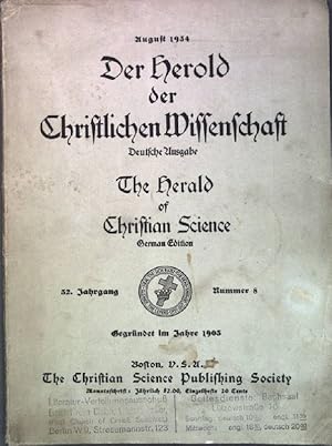 Bild des Verkufers fr Vorbereitung auf Prfungen; in: Der Herold der Christlichen Wissenschaft, Deutsche Ausgabe. 32. Jahrgang, Nr. 8; zum Verkauf von books4less (Versandantiquariat Petra Gros GmbH & Co. KG)