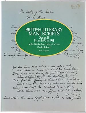 Bild des Verkufers fr British Literary Manuscripts. Series I from 800 to 1800 and Series II from 1800 to 1914. zum Verkauf von Time Booksellers