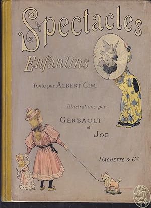 Seller image for Spectacles enfantins. Album contenant 26 dessins en couleurs et 33 dessins en noir par Gerbault et Job. for sale by Antiquariat Burgverlag