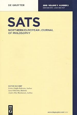 Immagine del venditore per SATS. Northern European Journal of Philosophy. 2010 Volume 11, Number 2. venduto da Fundus-Online GbR Borkert Schwarz Zerfa
