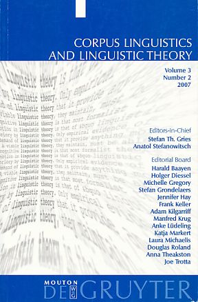 Bild des Verkufers fr Corpus Linguistics and Linguistic Theory. Volume 3, Number 2, 2007. zum Verkauf von Fundus-Online GbR Borkert Schwarz Zerfa