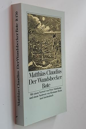 Seller image for Der Wandsbecker Bote. Mit einem Vorw. von Peter Suhrkamp und einem Nachw. von Hermann Hesse for sale by Antiquariat Biebusch