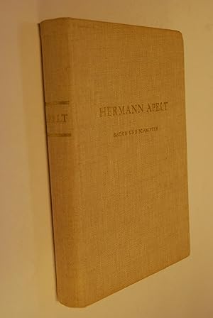 Hermann Apelt: Reden und Schriften