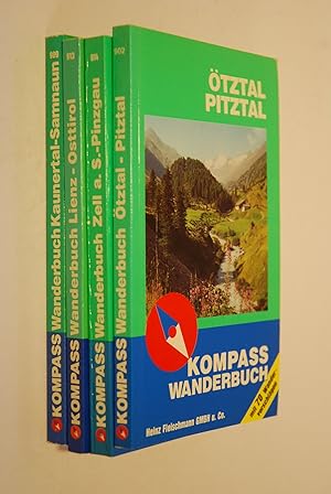 Konvolut 4 Kompass Wanderbücher: Ötztal/Pitztal, Zell am See/Oberpinzgau, Lienz/Osttirol, Kaunert...