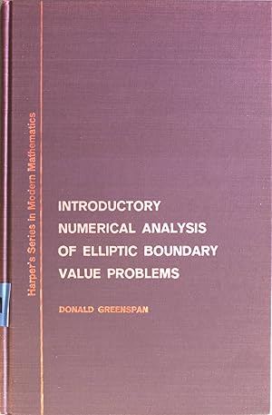 Bild des Verkufers fr Introductory Numerical Analysis of Elliptic Boundary Value Problems. Harpers Series in Modern Mathematics. zum Verkauf von Antiquariat Bookfarm