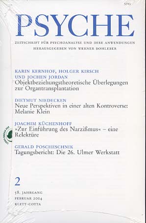 Bild des Verkufers fr Psyche. Zeitschrift fr Psychoanalyse und ihre Anwendungen Heft 2 Februar 2004 zum Verkauf von Versandantiquariat Ottomar Khler