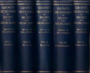 Seller image for GROVE'S DICTIONARY OF MUSIC AND MUSICIANS. Complete Set of 5 Volumes. for sale by Black Stump Books And Collectables