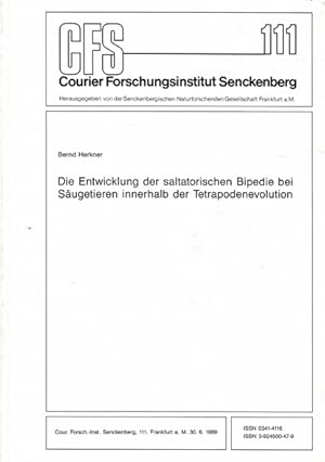 Seller image for Die Entwicklung der saltatorischen Bipedie bei Sugetieren innerhalb der Tetrapodenevolution for sale by Schueling Buchkurier