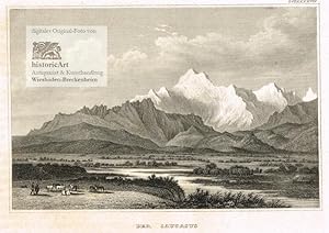 Der Caucasus. Original-Stahlstich um 1850