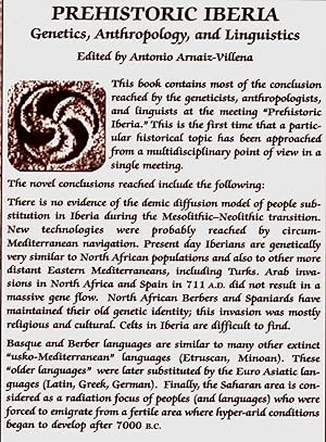 Prehistoric Iberia. Genetics, anthropology, and Linguistics. Proceedings of an international Conf...