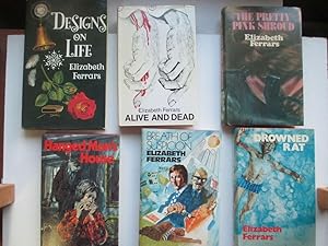 Seller image for Collection of 6 books: Drowned rat; Alive and dead; The pretty pink shroud; Hanged man's house; Breath of suspicion; Designs on life for sale by Aucott & Thomas