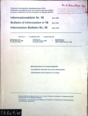 Gewässerschutz im Katastrophenfall; Informationsblatt Nr. 16;