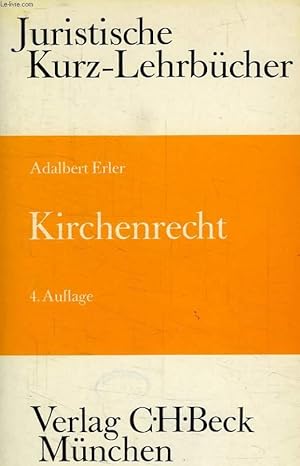 Bild des Verkufers fr KIRCHENRECHT, EIN STUDIENBUCH zum Verkauf von Le-Livre