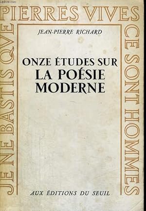 Seller image for Onze tudes sur la posie moderne for sale by Le-Livre