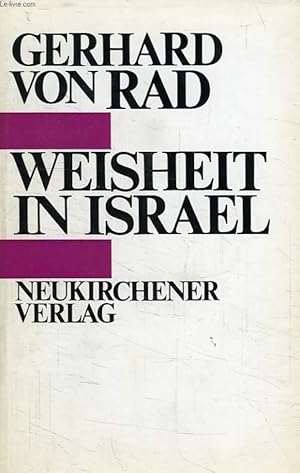 Bild des Verkufers fr WEISHEIT IN ISRAEL zum Verkauf von Le-Livre