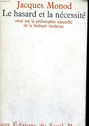 Bild des Verkufers fr Le hasard et la ncessit - essai sur la philosophie naturelle de la biologie moderne zum Verkauf von Le-Livre