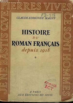 Seller image for Histoire du roman franais depuis 1918 for sale by Le-Livre