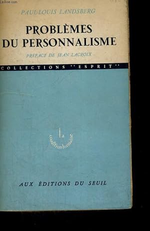 Image du vendeur pour Problmes du personnalisme mis en vente par Le-Livre