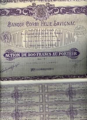 Seller image for 1 ACTION DE 500 FRANCS AU PORTEUR - SERIE B for sale by Le-Livre