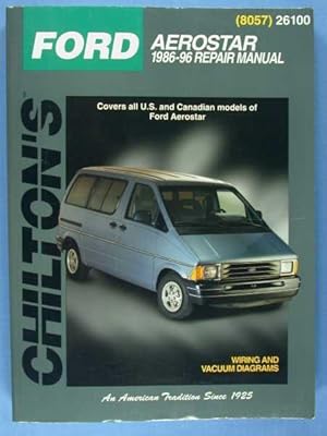 Chilton's Ford Aerostar1986-96 Repair Manual (8057) 26100